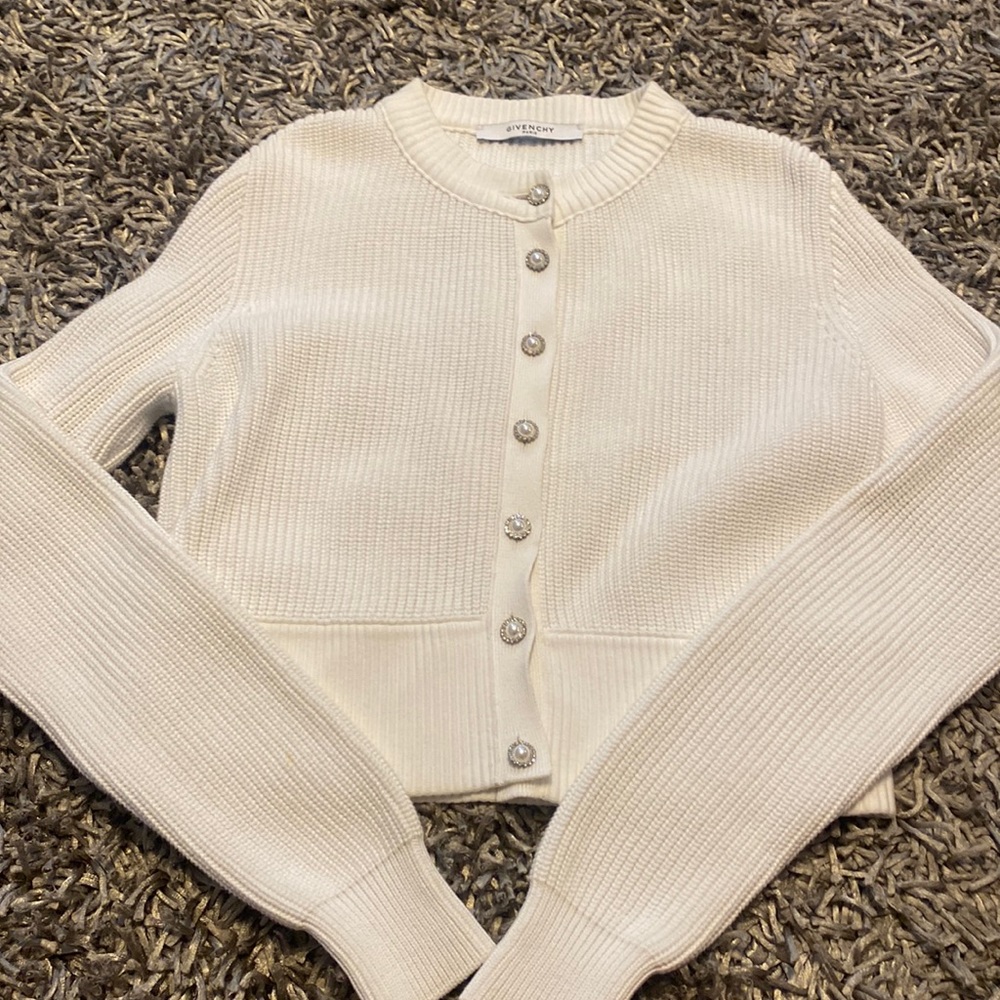 Givenchy Cream Cardigan Sweater